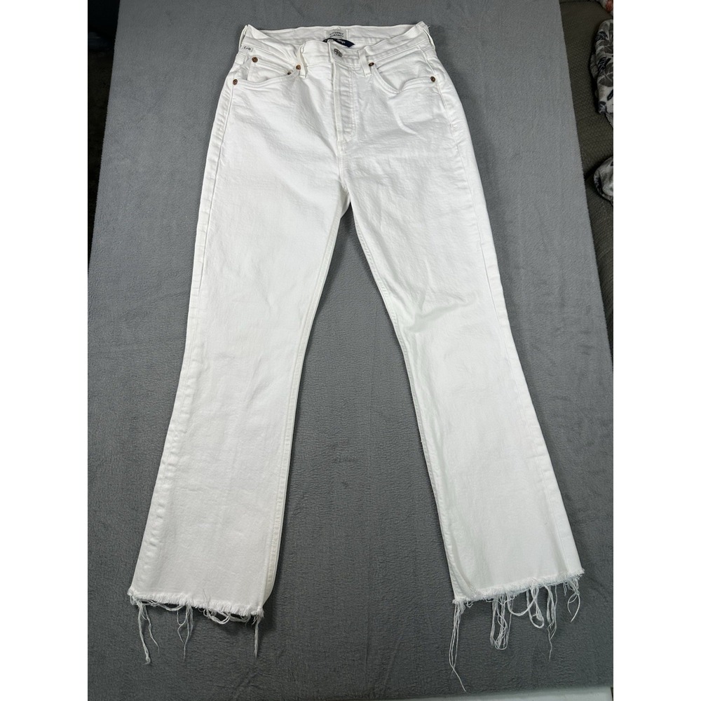 Citizens of Humanity Isola Cropped Boot Jeans Plaster White Size 25